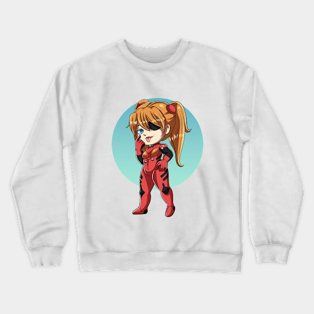 Evangelion Asuka Crewneck Sweatshirt by tizy